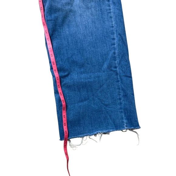 OAT New York High Waisted Patch Pocket Wode Leg Raw Hem Jeans size 8 / 29 - Picture 3 of 8